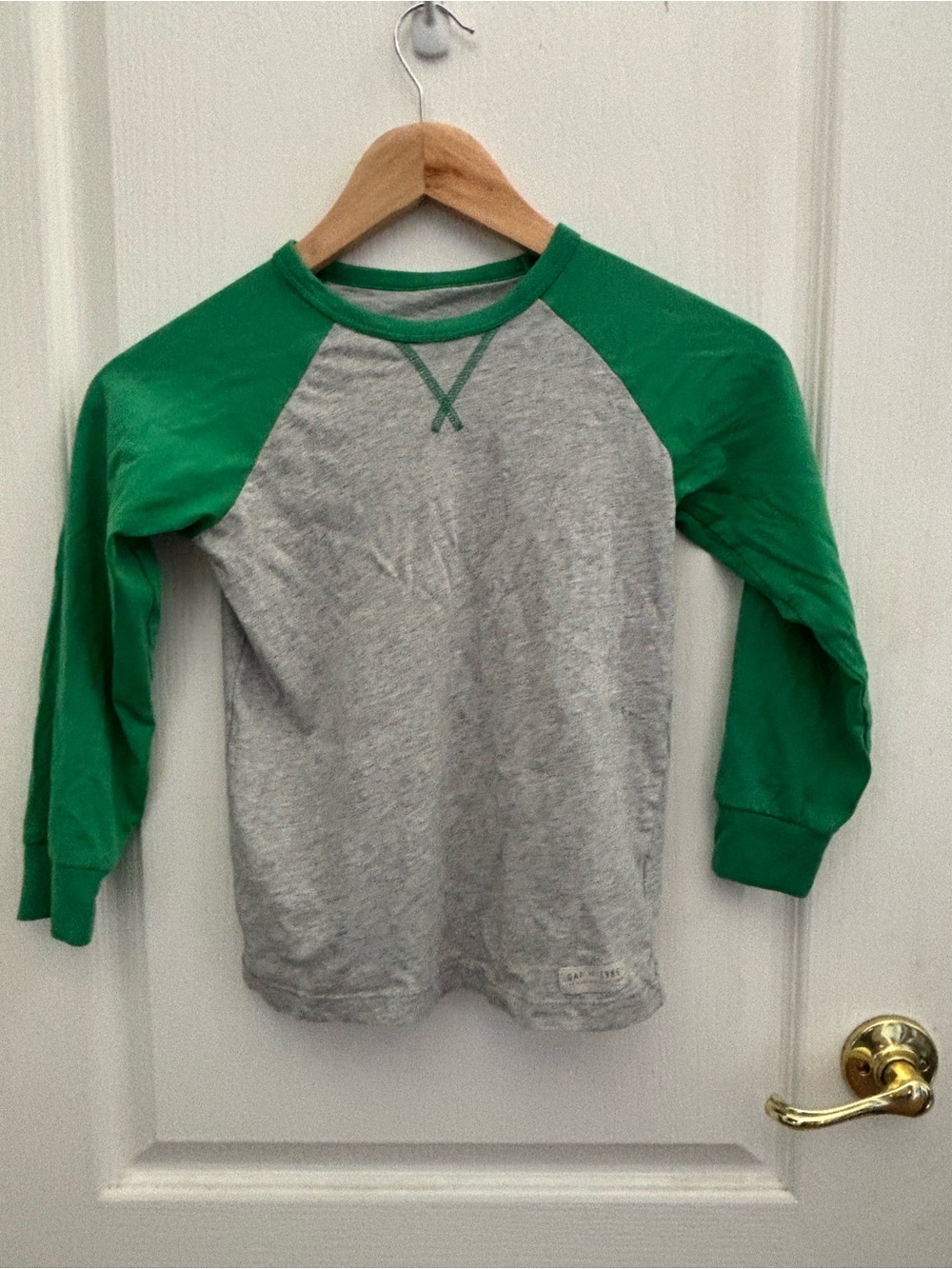 Kids Long-Sleeve Top - Green & Gray